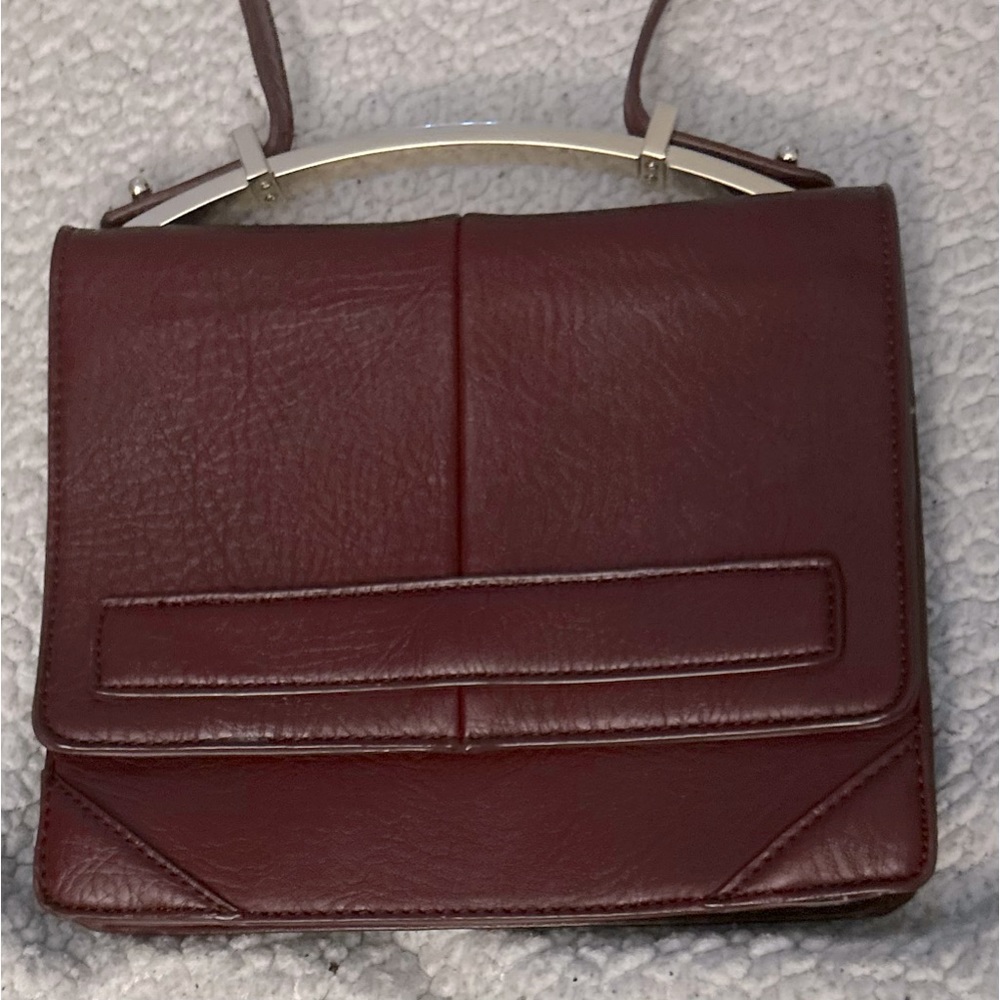 Small sized red leather ladies bag